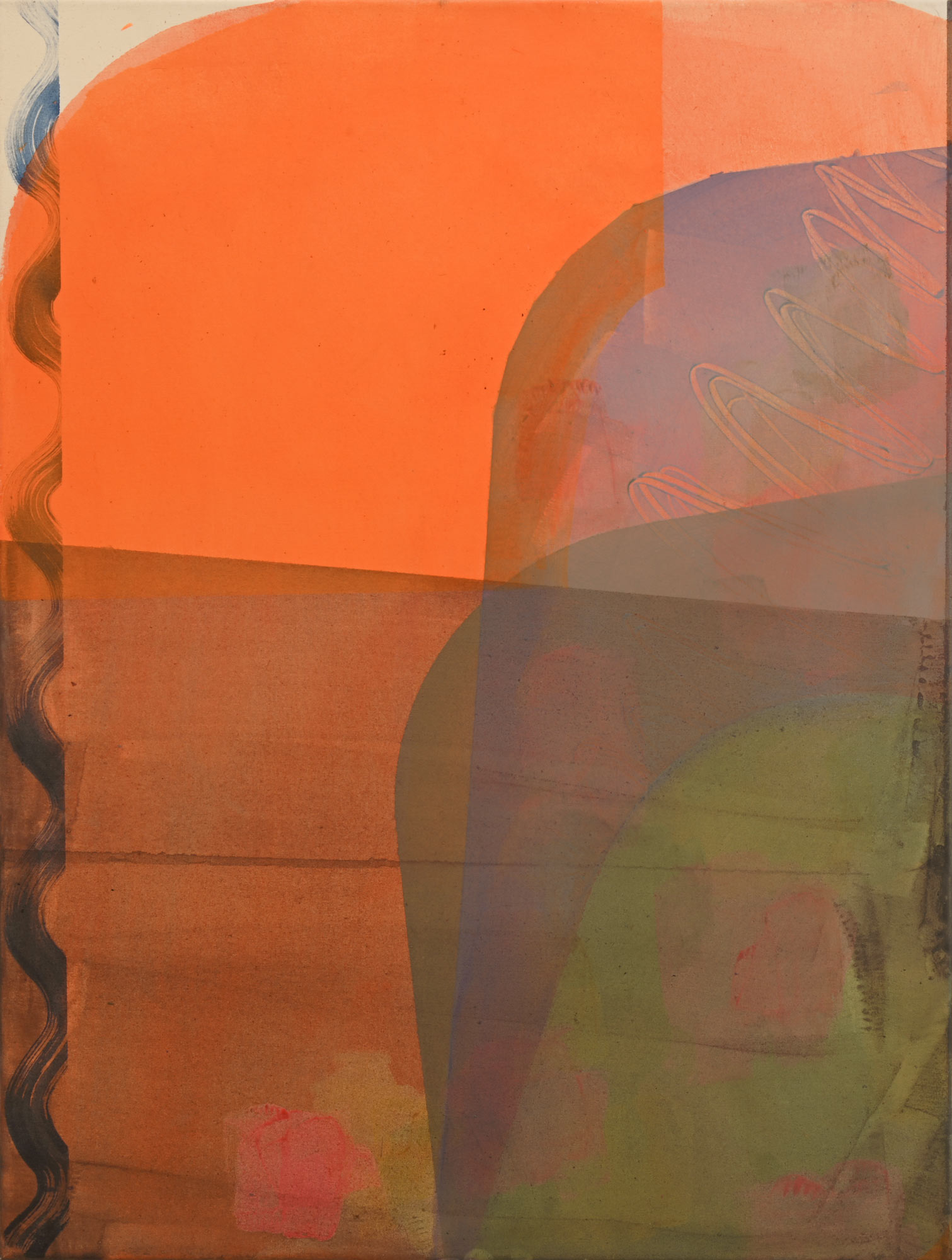 Josephine Adu, untitled, 2023, acrylic on nettle, 80 x 60 cm